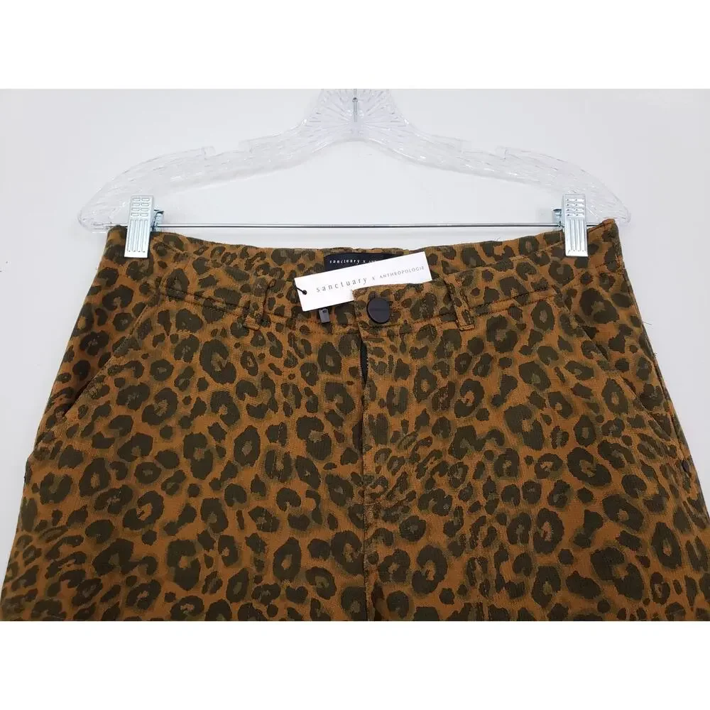 Sanctuary x Anthropologie Women Sweatpants Size S Urban Leopard Jogger Mobwife